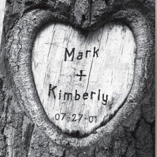 Personalized Everlasting Love Tree Carving Canvas Sign - - JDS