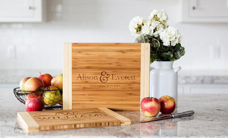 Corporate Gift Item - Personalized Bamboo Cutting Board 11x14 – Modern Collection