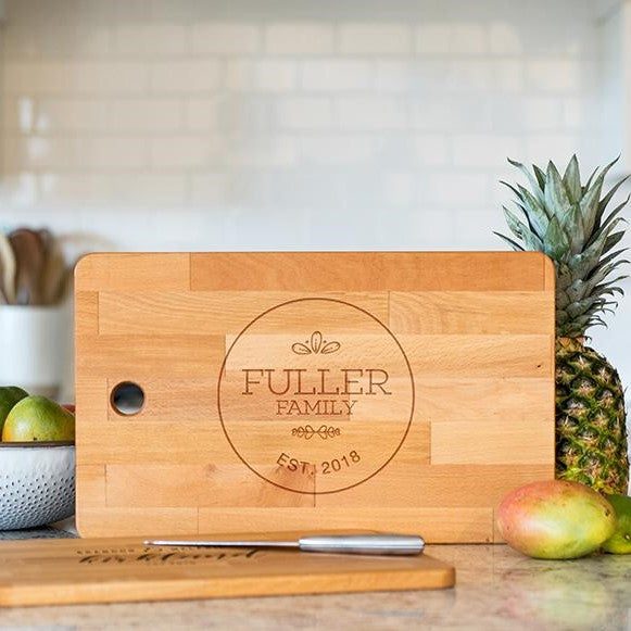Personalized Cutting Board Chic and Modern 11.5 x 17- Modern Collection