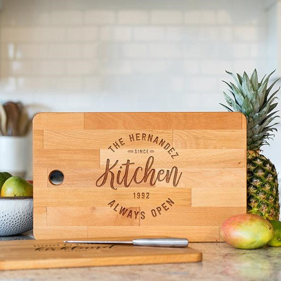 Personalized Cutting Board Chic and Modern 11.5 x 17- Modern Collection