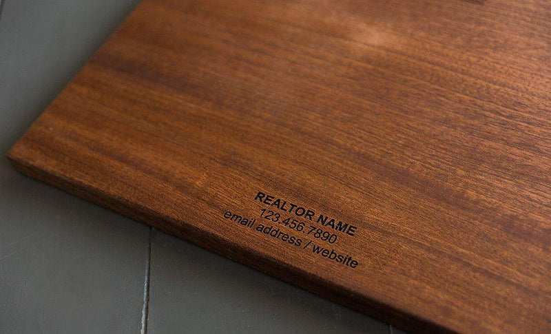 Realty World Personalized Beautiful Large Mahogany Cutting  Board
