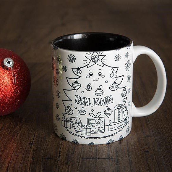 Personalized Christmas Coloring Mug
