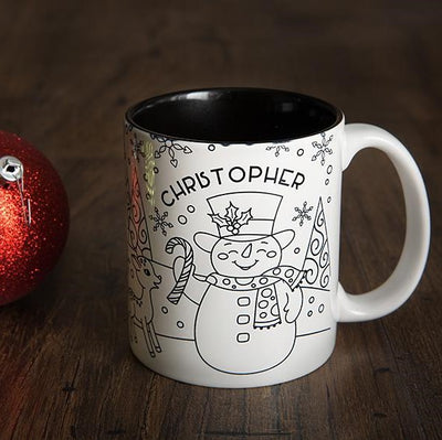 Personalized Christmas Coloring Mug