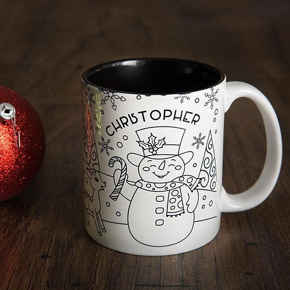 Personalized Christmas Coloring Mug