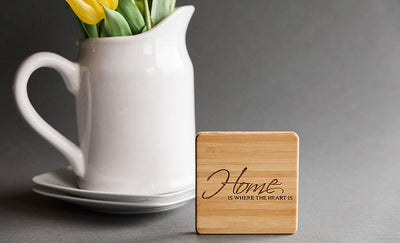 Personalized Thick Bamboo Coaster (sold individually)
