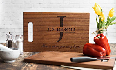 Academy Mortgage Personalized Large Mahogany Cutting Board-FREE SHIP