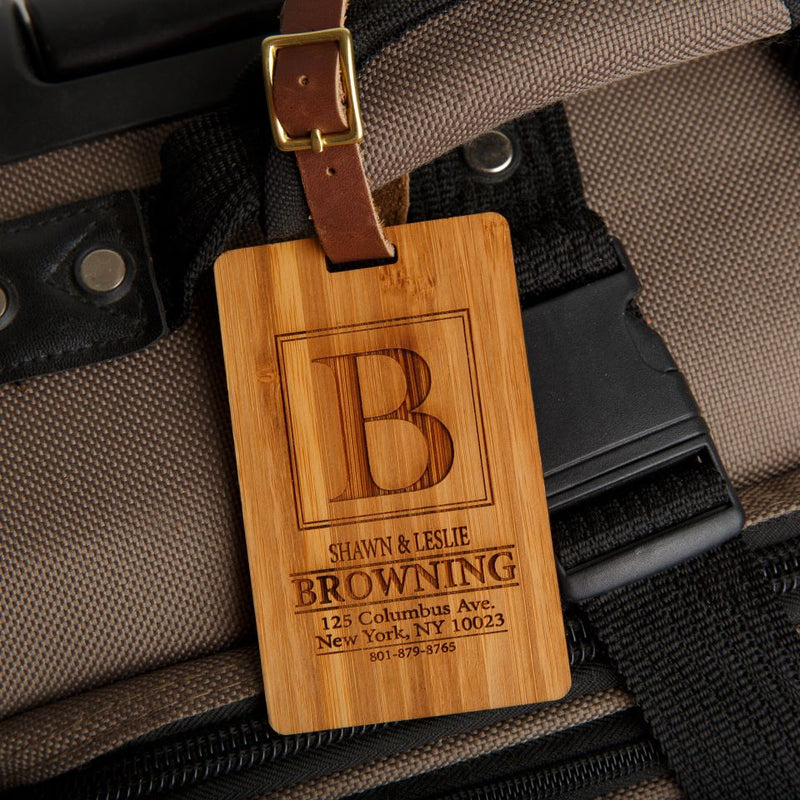 Personalized Wooden Luggage Tags