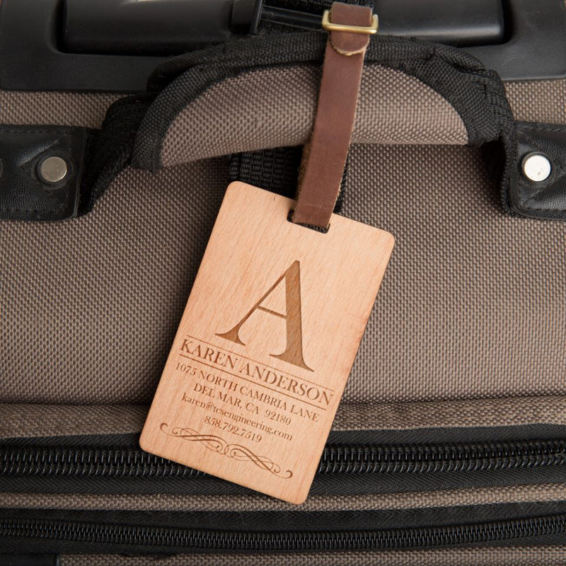 Personalized Wooden Luggage Tags