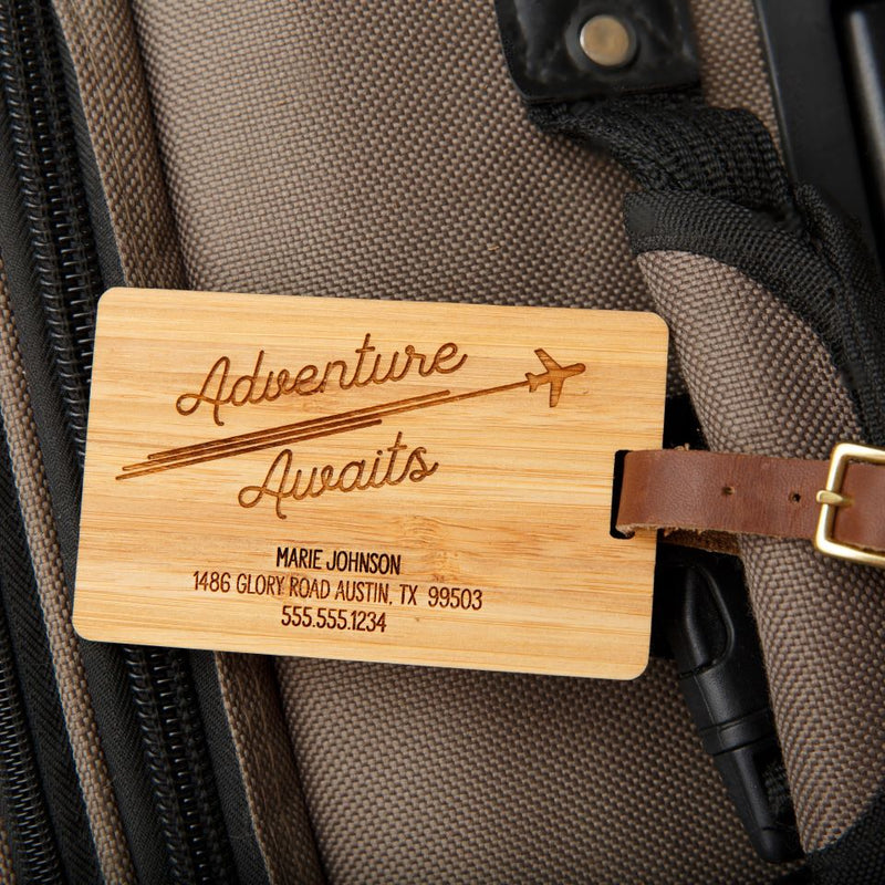 Personalized Wooden Luggage Tags