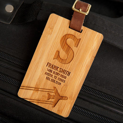 Personalized Wooden Luggage Tags