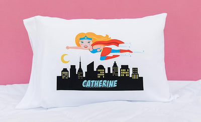 Corporate | Personalized Girl Superhero Pillowcases