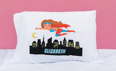 Personalized Girl Superhero Pillowcases