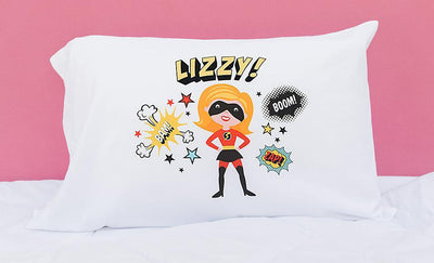 Personalized Girl Superhero Pillowcases