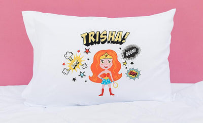 Personalized Girl Superhero Pillowcases