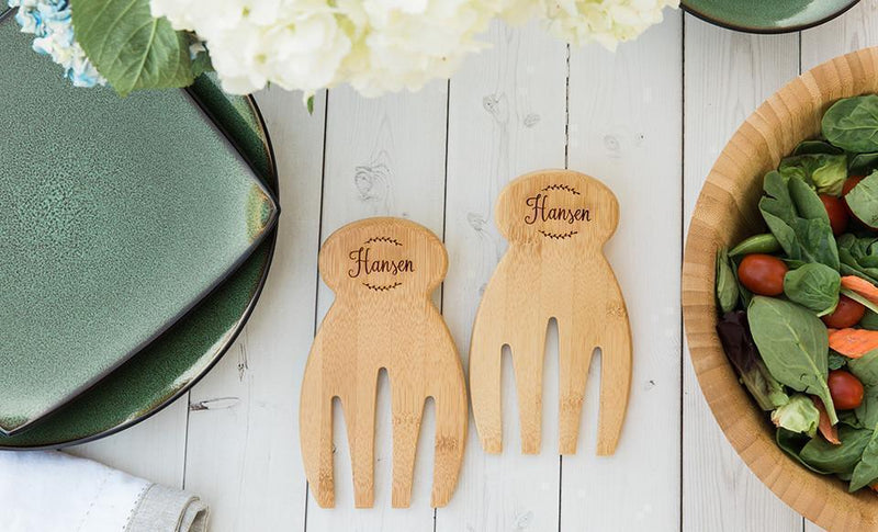 Pivot - Personalized Salad Hands with Wooden Bowl