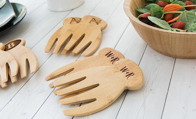 Nexthome Salad Hands with Wooden Bowl combo