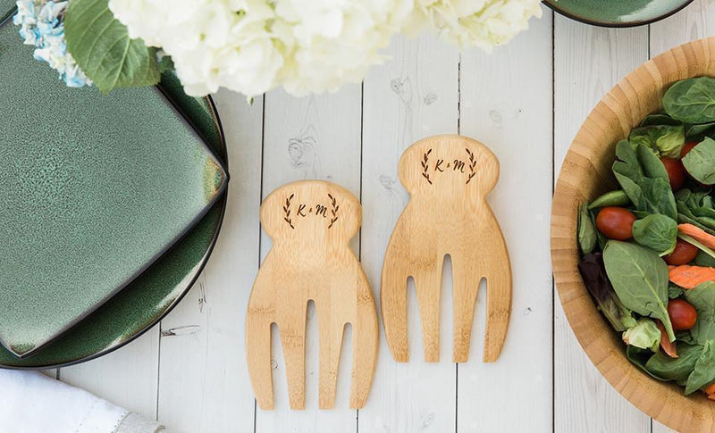 Pivot - Personalized Salad Hands with Wooden Bowl