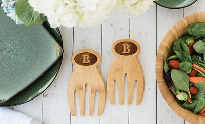 Pivot - Personalized Salad Hands with Wooden Bowl