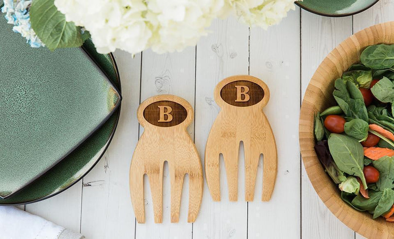 Pivot - Personalized Salad Hands with Wooden Bowl