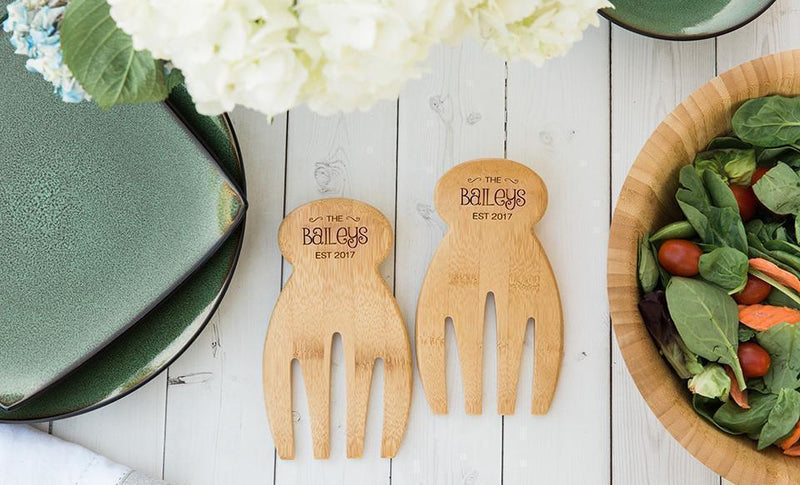 Pivot - Personalized Salad Hands with Wooden Bowl