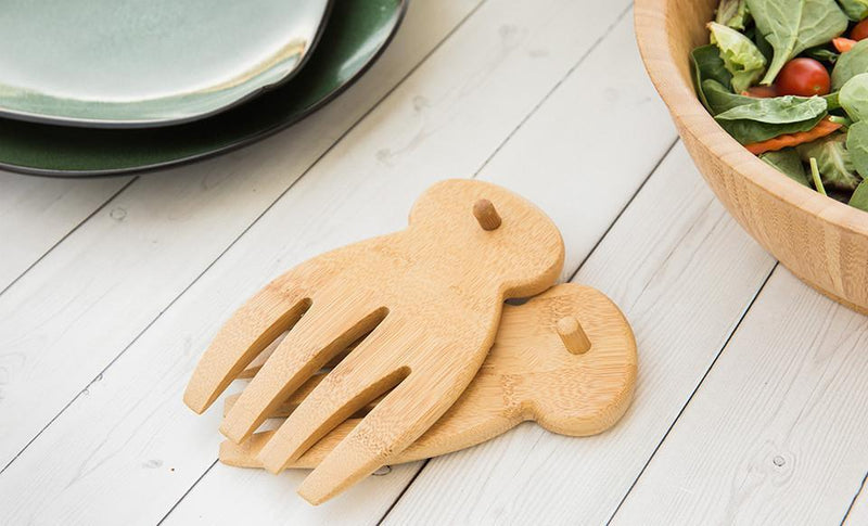 Pivot - Personalized Salad Hands with Wooden Bowl