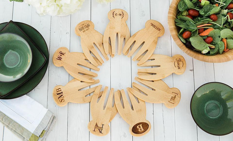 Pivot - Personalized Salad Hands with Wooden Bowl