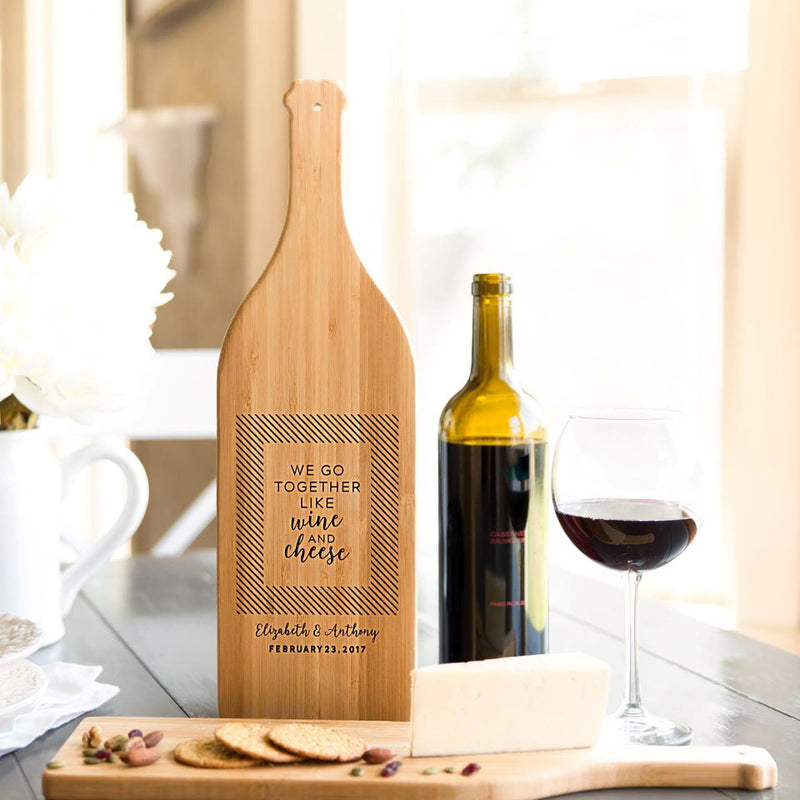 Personalized Wine Bottle Shaped Cutting Boards