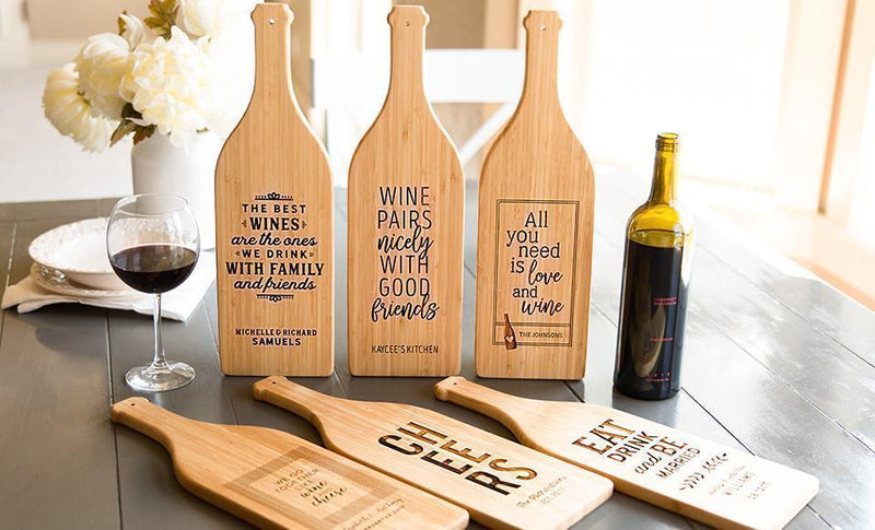 CrossCountry Mortgage - Wine Bottle Shaped Cutting Boards