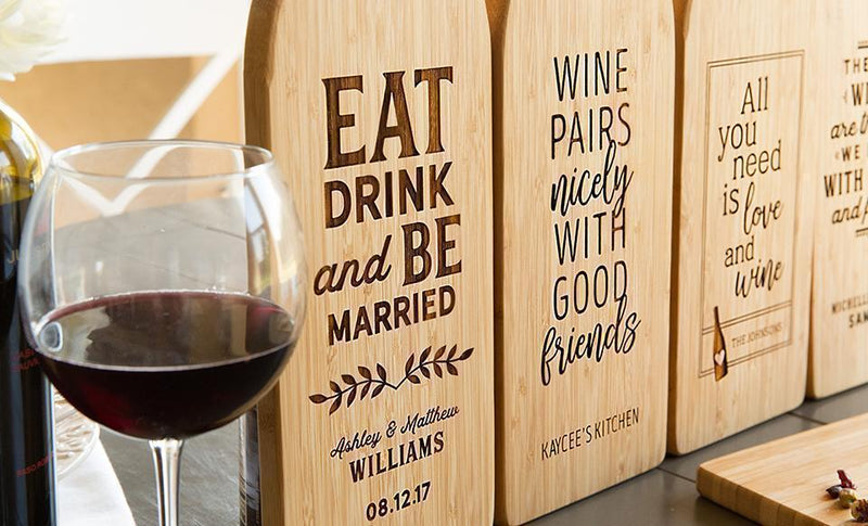 Movement Mortgage - Wine Bottle Shaped Cutting Boards