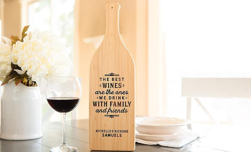 Academy Mortgage Wine Bottle Shaped Cutting Boards - Free Ship
