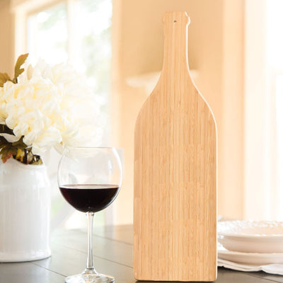 Personalized Wine Bottle Shaped Cutting Boards