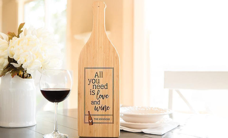 Guild Mortgage - Wine Bottle Shaped Cutting Boards