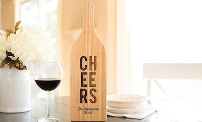 Community Wines Wine Bottle Shaped Cutting Boards