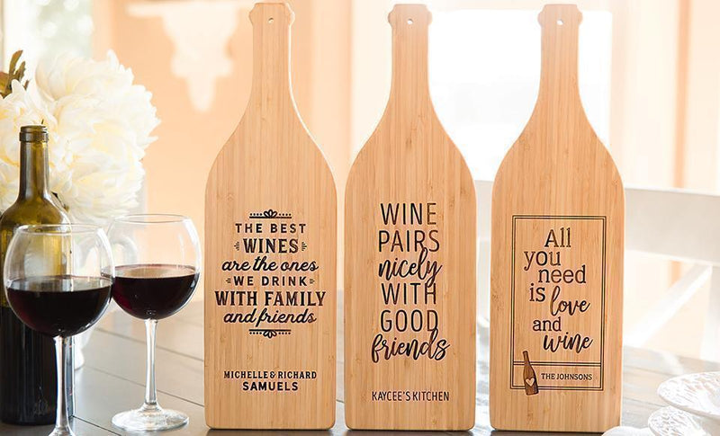 NextHome Wine Bottle Shaped Cutting Boards
