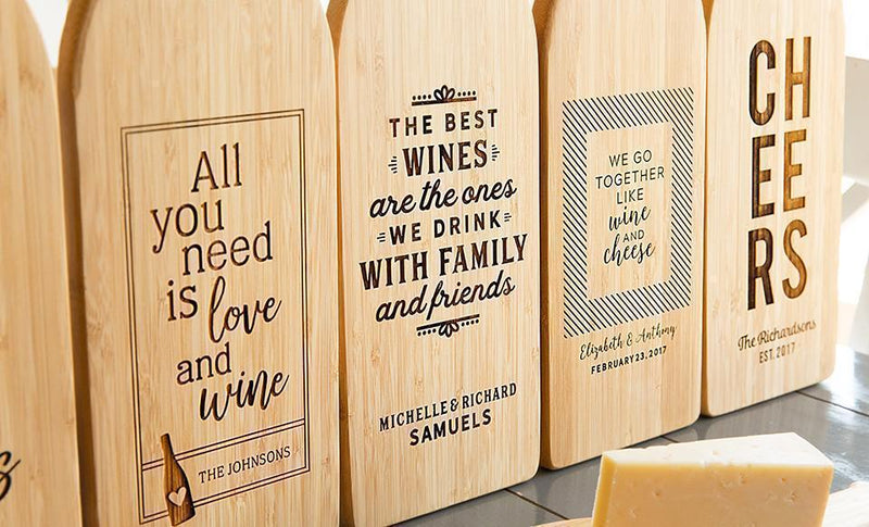 CrossCountry Mortgage - Wine Bottle Shaped Cutting Boards