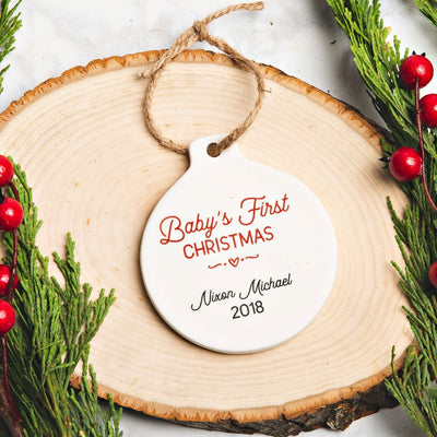 Personalized Porcelain Christmas Ornaments