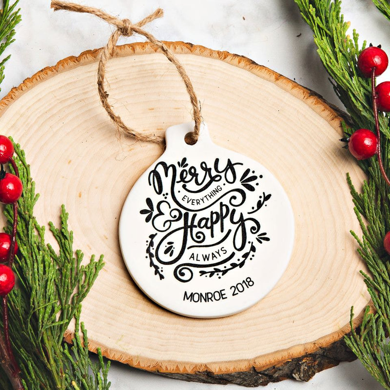 Personalized Porcelain Christmas Ornaments