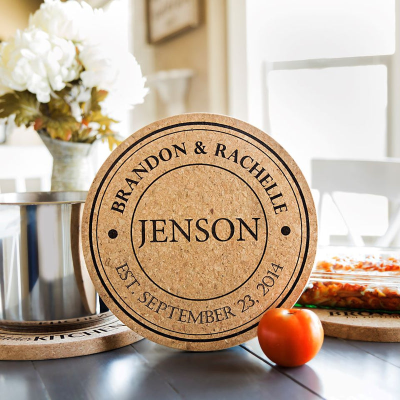 Personalized Jumbo Cork Trivets - 1 Trivet
