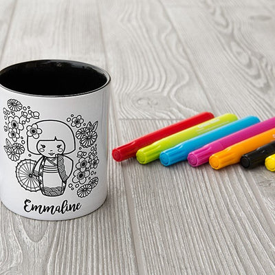 Personalized Coloring Mugs (Markers included)