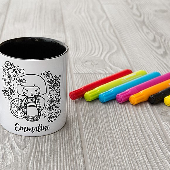 Personalized Coloring Mugs (Markers included)