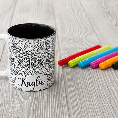 Personalized Coloring Mugs (Markers included)