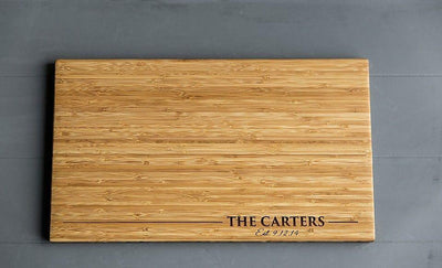 Personalized Cutting Board 11x17 Bamboo