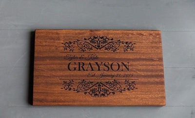 First Colony Mortgage Personalized Beautiful 11x17 Mahogany Boards