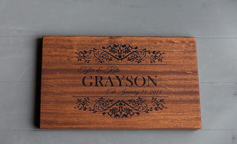 First Colony Mortgage Personalized Beautiful 11x17 Mahogany Boards