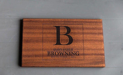 Academy Mortgage Personalized Large Mahogany Cutting Board-FREE SHIP