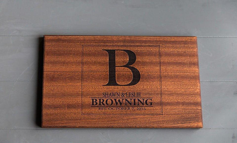 Homebridge - Personalized Beautiful Large 11x17 Mahogany Boards