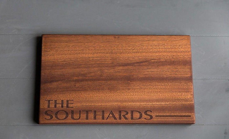 Triple Branded Flagship, Academy and Select Title Personalized Beautiful Large Mahogany Cutting Board