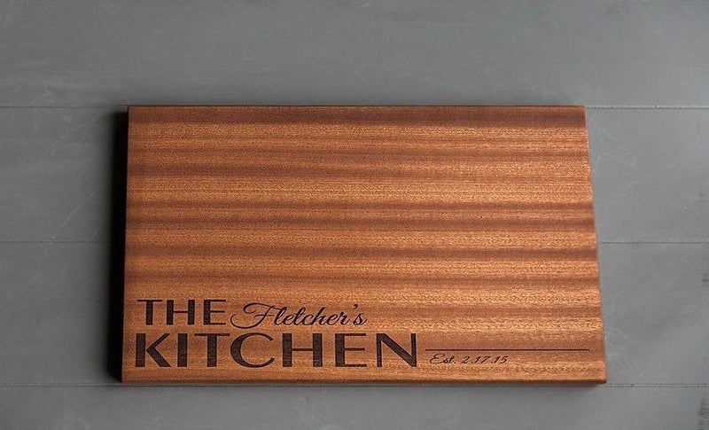 Triple Branded Flagship, Academy and Select Title Personalized Beautiful Large Mahogany Cutting Board