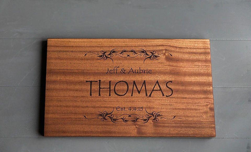 First Colony Mortgage Personalized Beautiful 11x17 Mahogany Boards