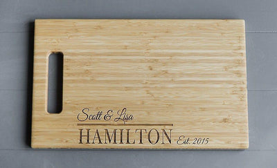 Personalized Cutting Board 11x17 Bamboo